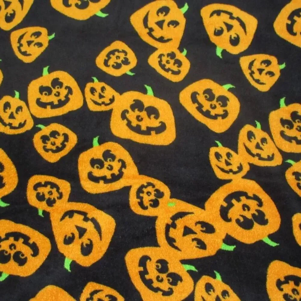 Smiling Jack O Lantern Pumpkin Throw